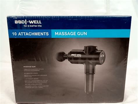 <b>Massage</b> <b>Gun</b>, Deep Tissue Percussion Massager for Pain Relief, Super Quiet Portable <b>Body</b> Relaxation Electric Muscle <b>Massage</b> <b>Gun</b> with 12 <b>Attachment</b> 30 Speed (771) $38. . Bodi well massage gun attachments